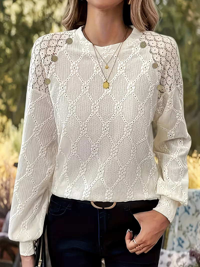 Loy™ – Chemisier à motifs et manches longues