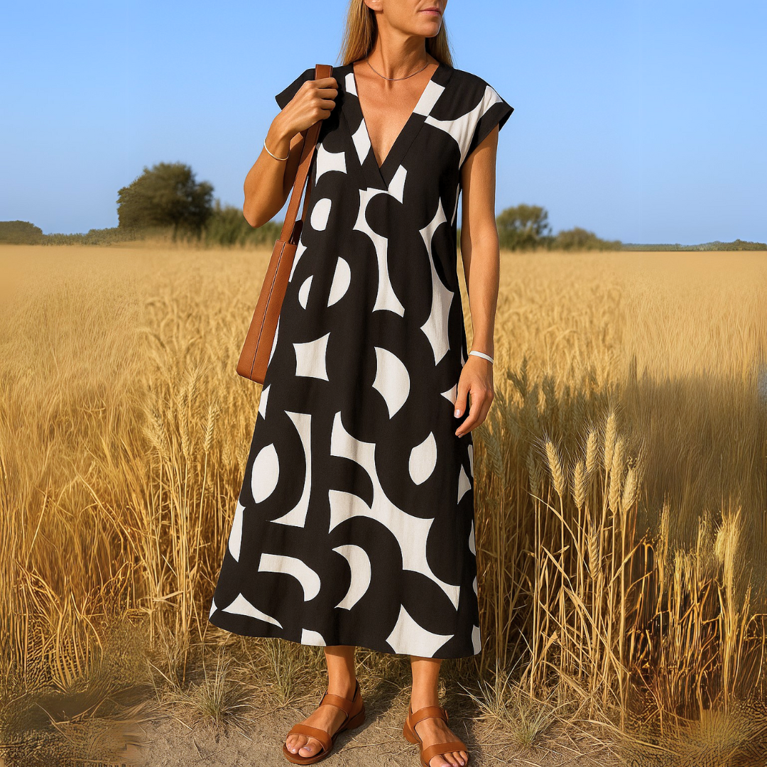 Azura™ – Robe confortable et fluide de style Ibiza avec décolleté en V
