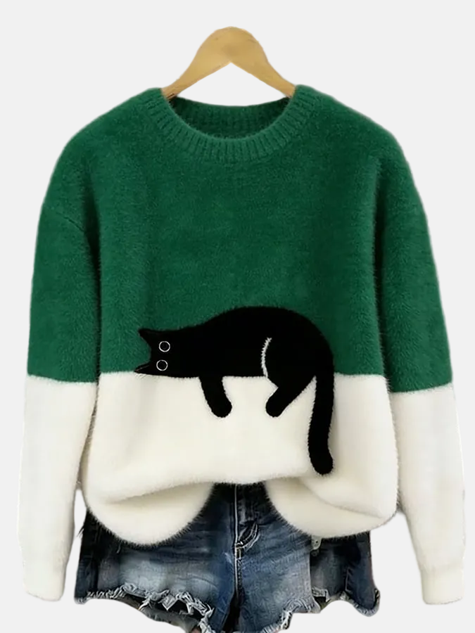 Klaisey™ - Sweat-shirt pour femme à motif chat