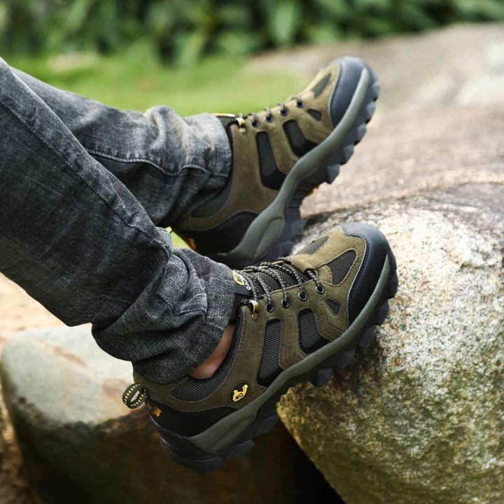 Chaussures de marche orthopédiques confortables pour hommes en cuir véritable (recommandées par la Cleveland Clinic)