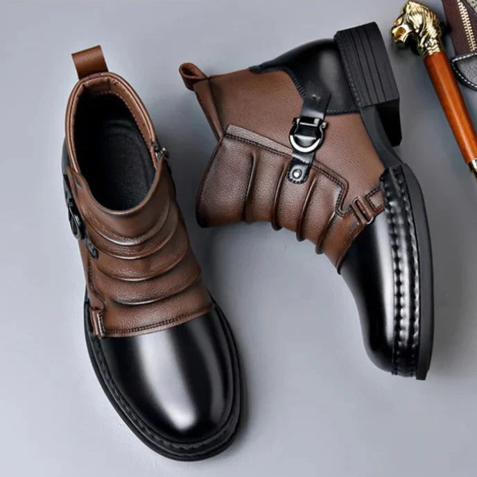 Herren-Ankle-Boots aus echtem Leder