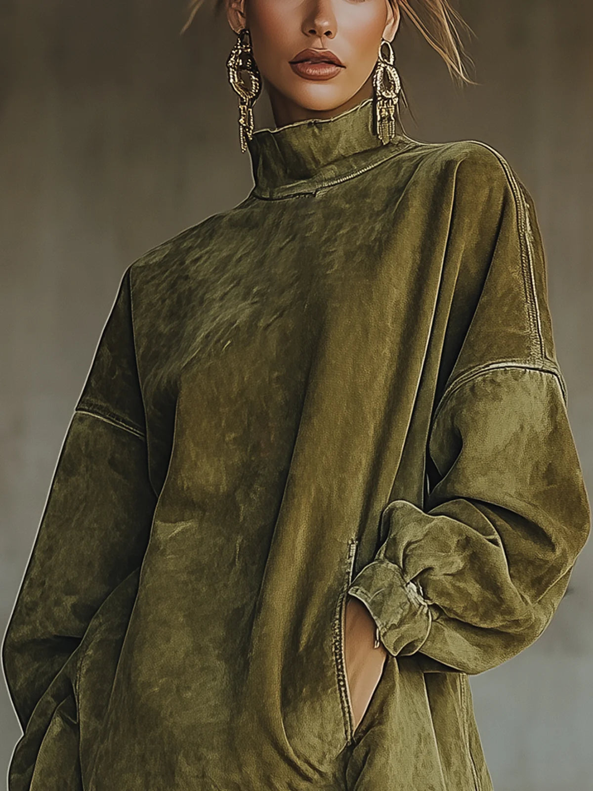Janine™ - Robe courte à manches longues et franges