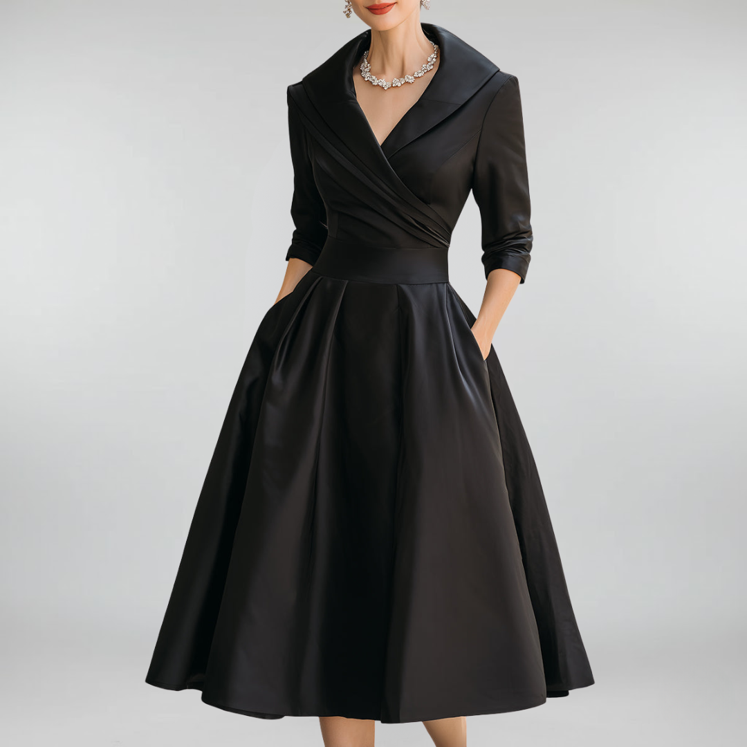 Lea™ - Robe midi élégante avec un subtil éclat