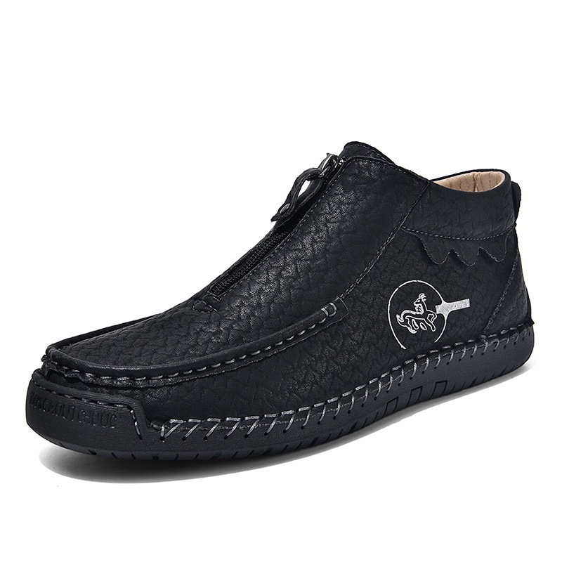 🔥Aujourd'hui 60 % de réduction🔥 Chaussons pour hommes en cuir véritable avec soutien de la voûte plantaire