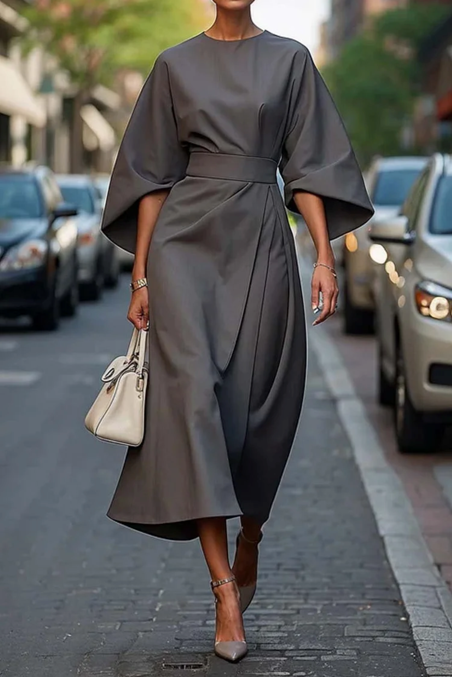 Rome™ – Robe élégante intemporelle avec des manches lanternes