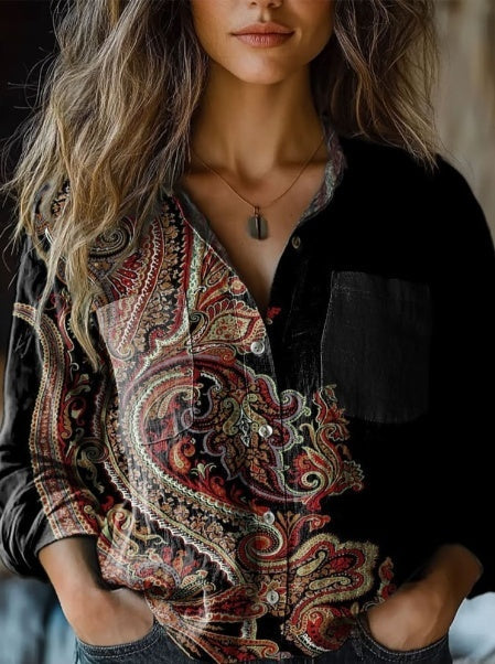 Emelia™ | Pull à col roulé en tricot avec motif rétro
