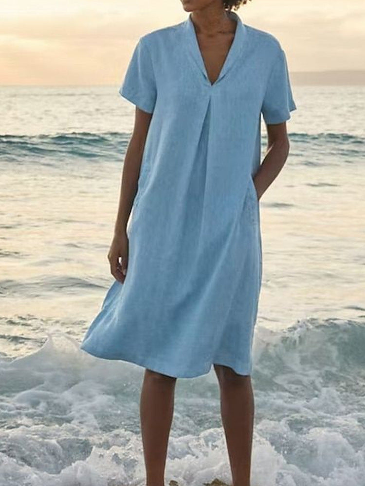 Bettina™ – Robe pour femmes avec décolleté en V et poches