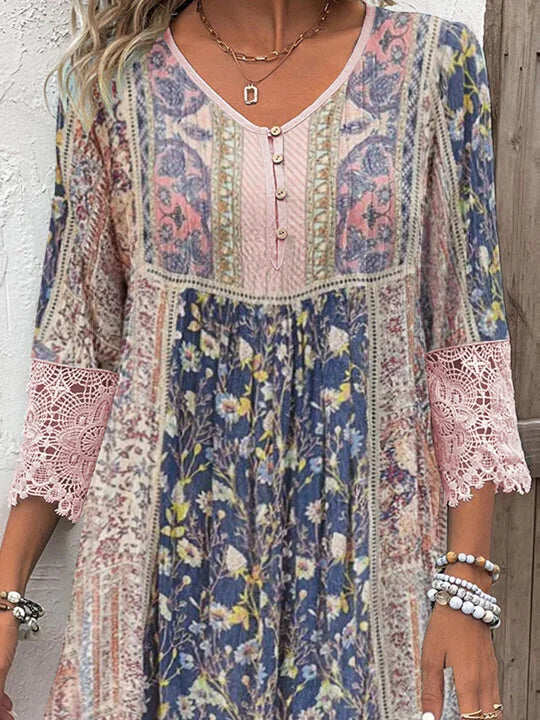 Orla™ – Robe à motifs bohème chic