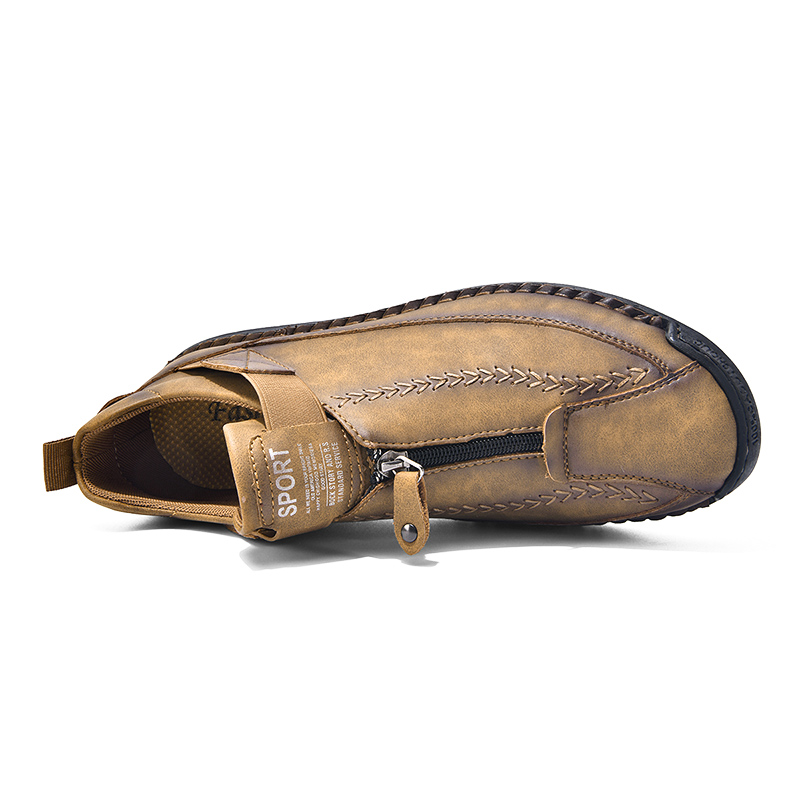 ⏰ Vente limitée dans le temps 70 % de réduction – Pantoufles en cuir premium pour hommes – Le cadeau idéal pour un père, un mari ou un ami | Large capuchon, soutien de la voûte plantaire, imperméable, soulagement de la pression, antidérapant