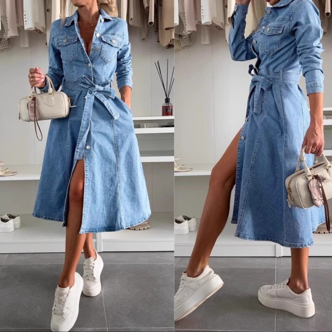Jely™ – Robe maxi à manches longues