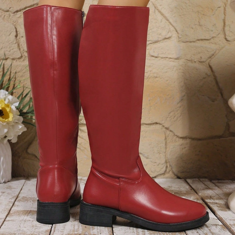 Bea™ – Bottes élégantes mi-hautes avec fermeture éclair latérale