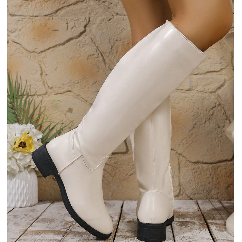 Bea™ – Bottes élégantes mi-hautes avec fermeture éclair latérale