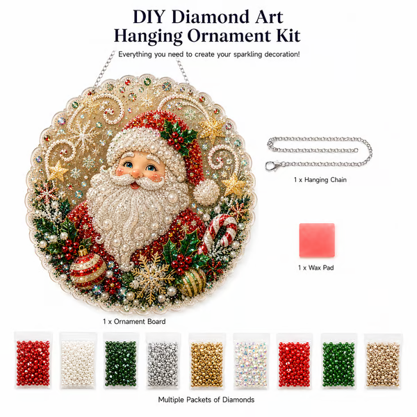 Christmas Pearl Diamond Art Hanging Ornament Kit