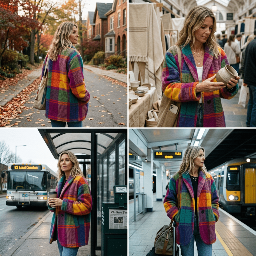 Four everyday ways to wear the vibrant plaid fleece jacket