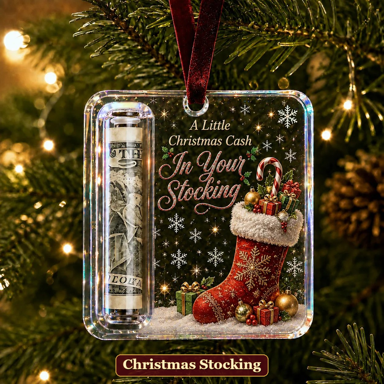 🔥LAST DAY 50% OFF - 🎄Christmas Cash Gift Ornament- Make Cash Feel Like A Real Christmas Gift💵