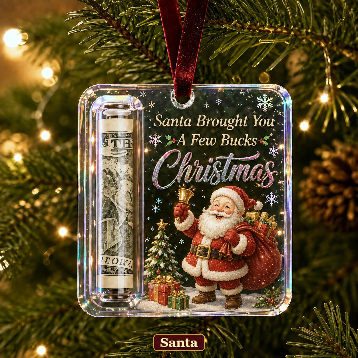 🔥LAST DAY 50% OFF - 🎄Christmas Cash Gift Ornament- Make Cash Feel Like A Real Christmas Gift💵