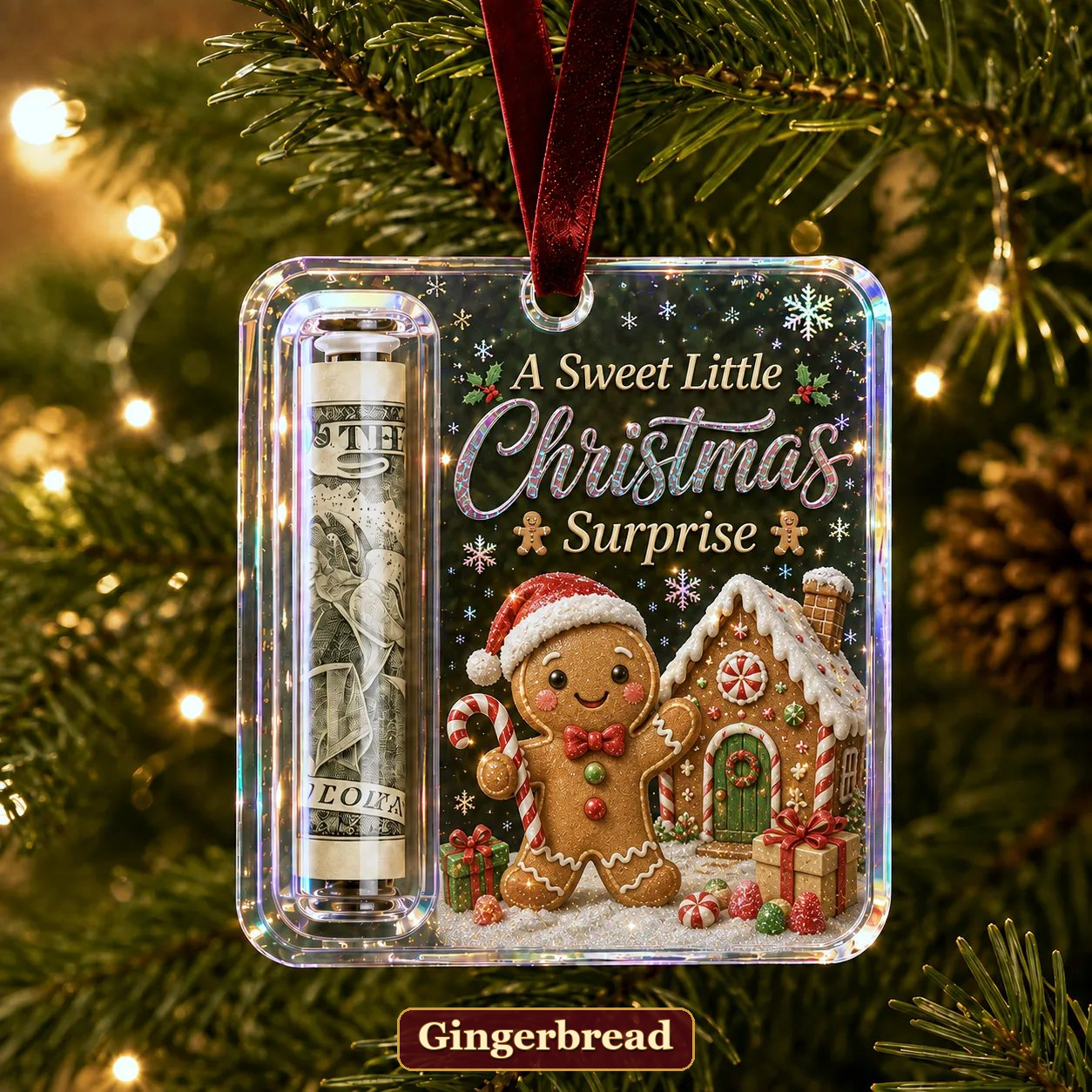 🔥LAST DAY 50% OFF - 🎄Christmas Cash Gift Ornament- Make Cash Feel Like A Real Christmas Gift💵