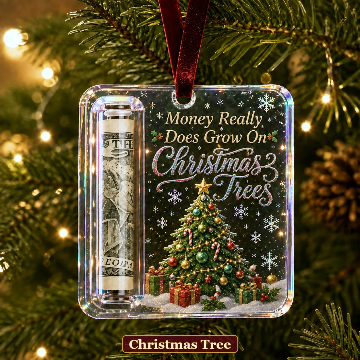 🔥LAST DAY 50% OFF - 🎄Christmas Cash Gift Ornament- Make Cash Feel Like A Real Christmas Gift💵