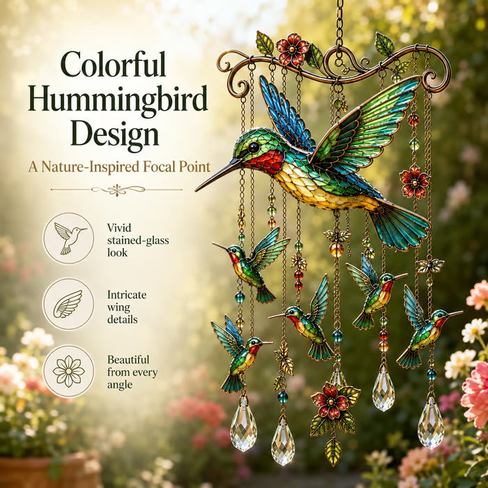 Graceful Hummingbird Wind Chime