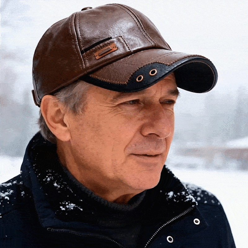 WarmGuard leather cap for cold winter conditions