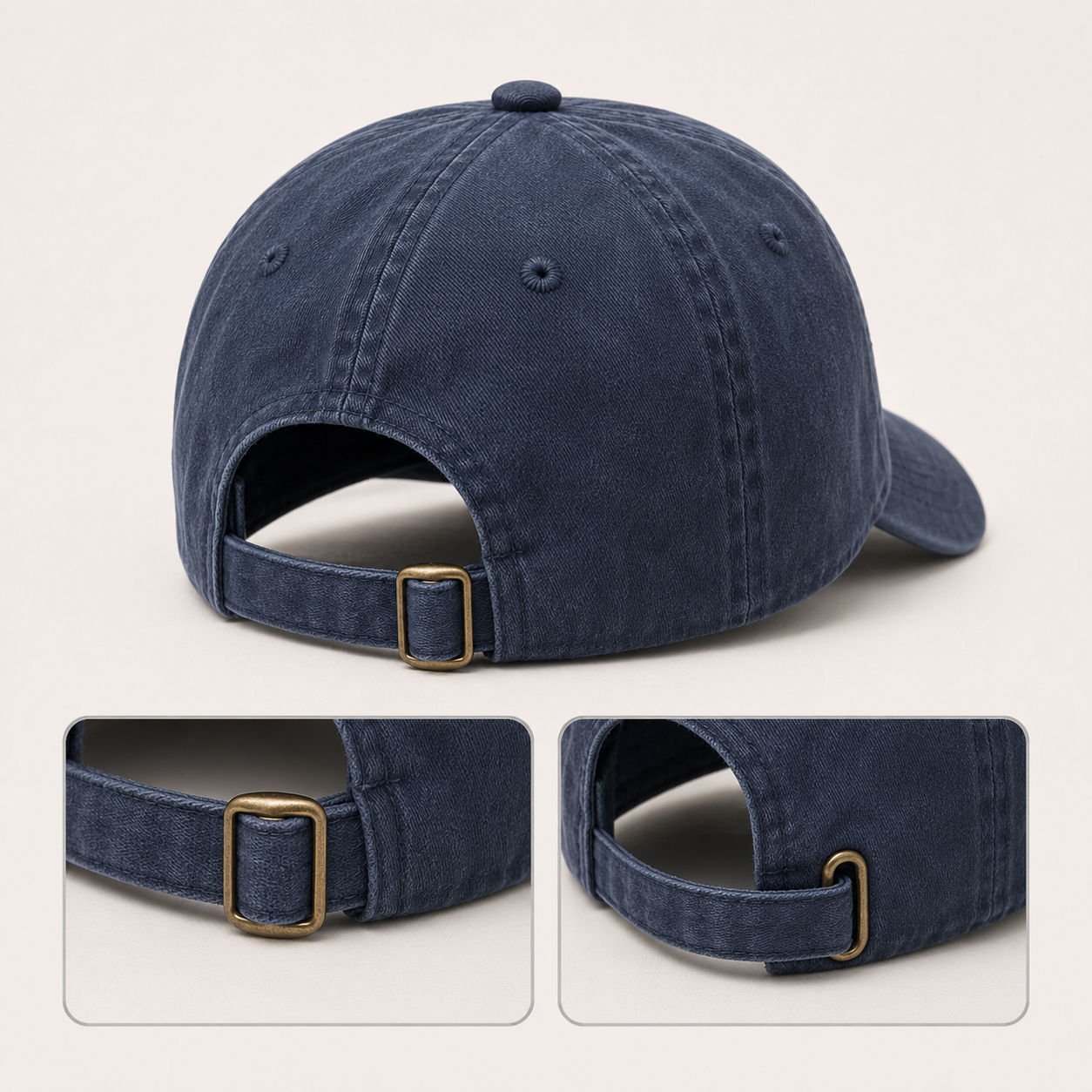 Ocean Spirit Embroidered Washed Baseball Cap