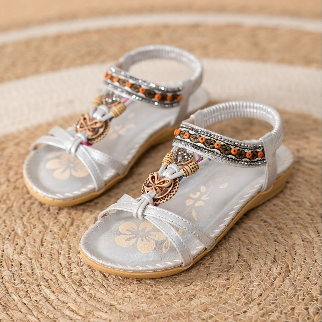 Sunlit Serenade:Boho Flat Sandals