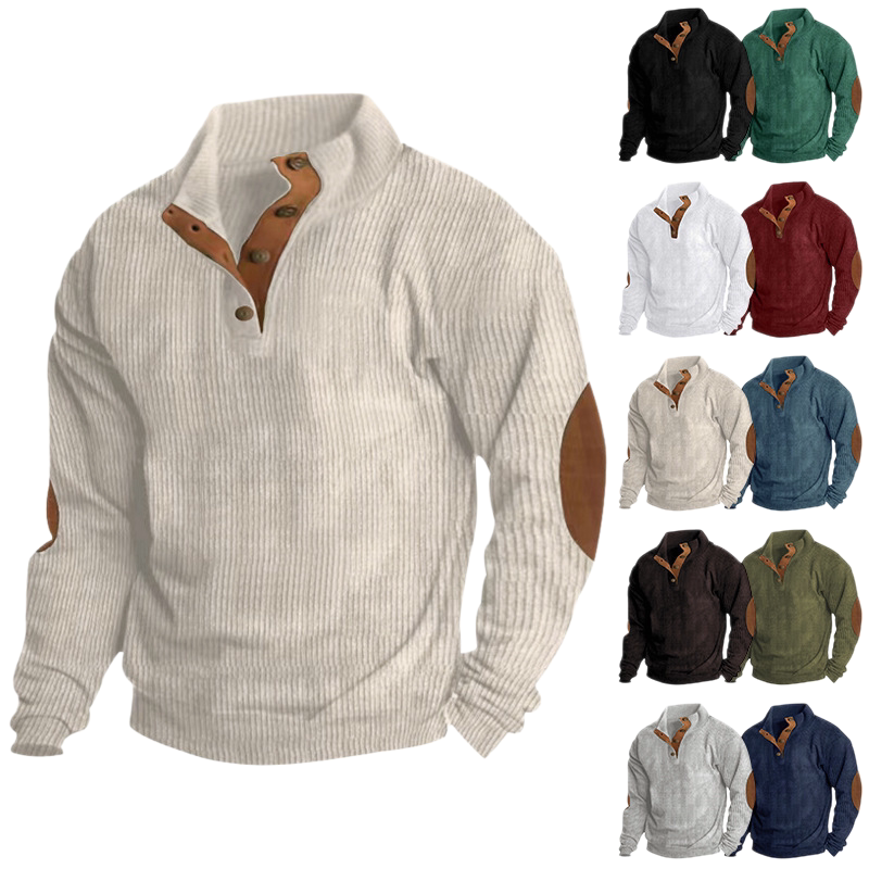 Men's Outdoor Casual Stand Collar Long Sleeve Sweatshirt