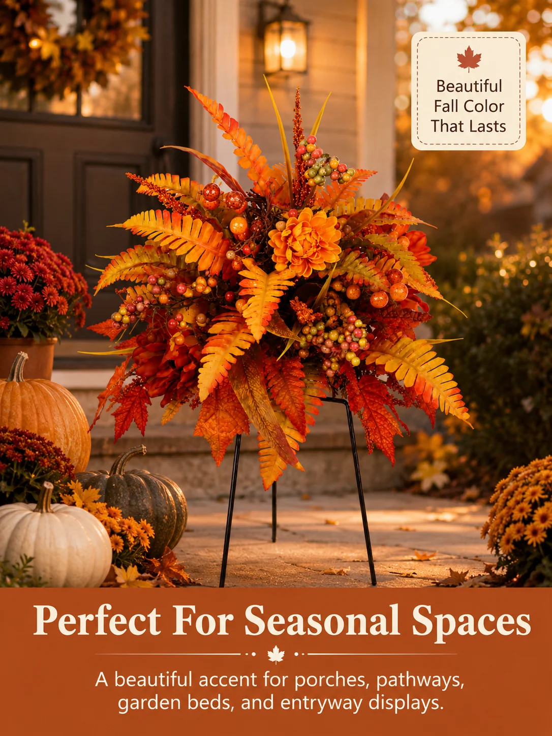 💥49%OFF💥🍂 Autumn Harvest Floral Garden Stake Arrangement