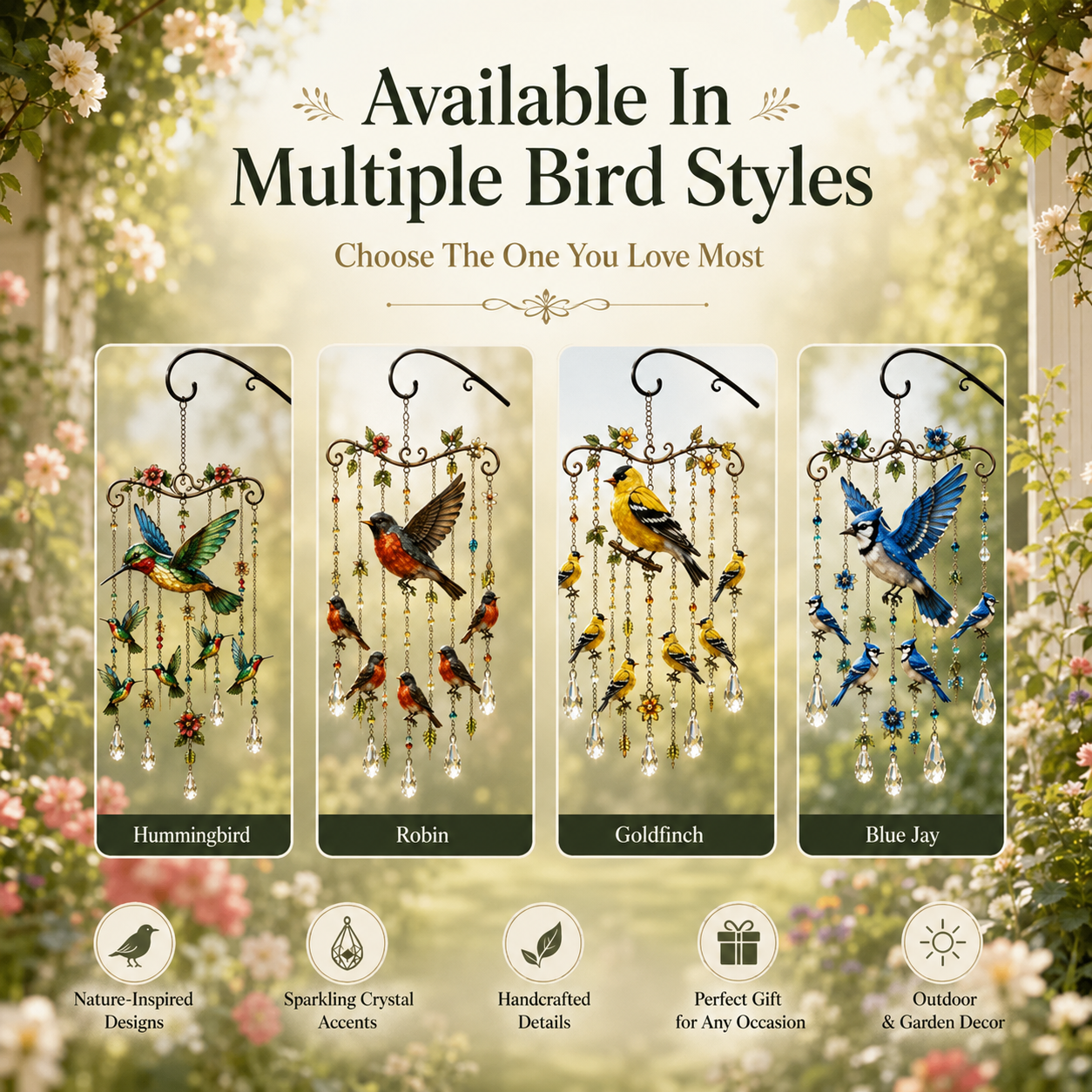 Graceful Hummingbird Wind Chime