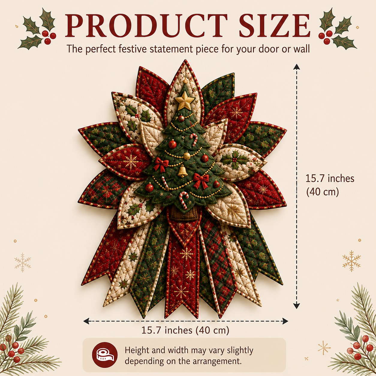 🎄Beginner-Friendly Oversized Christmas Character Quilted Door Hanger Sewing Kit | Complete Kit Step-by-Step Guide Included 💕