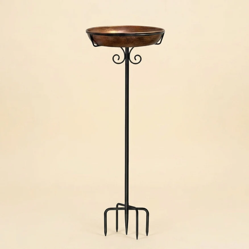 Easy-to-place outdoor bird bath for lawn and garden
