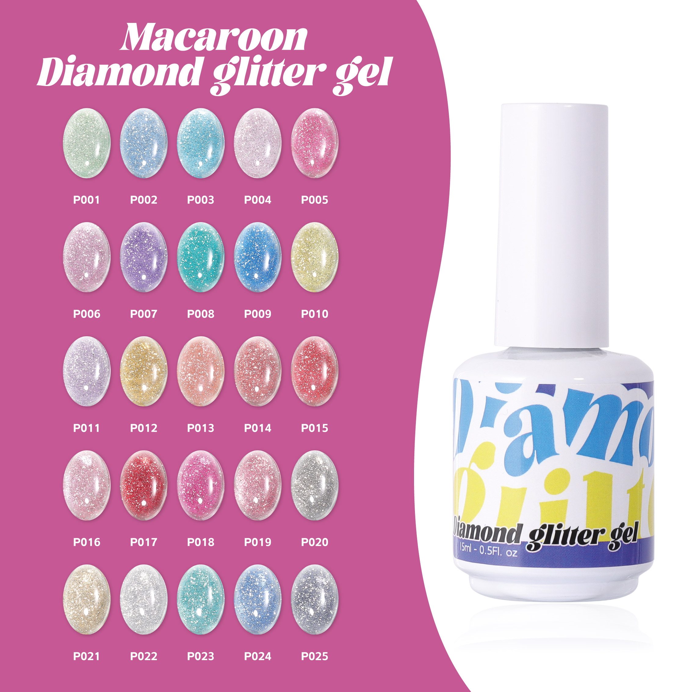Diamond glitter gel