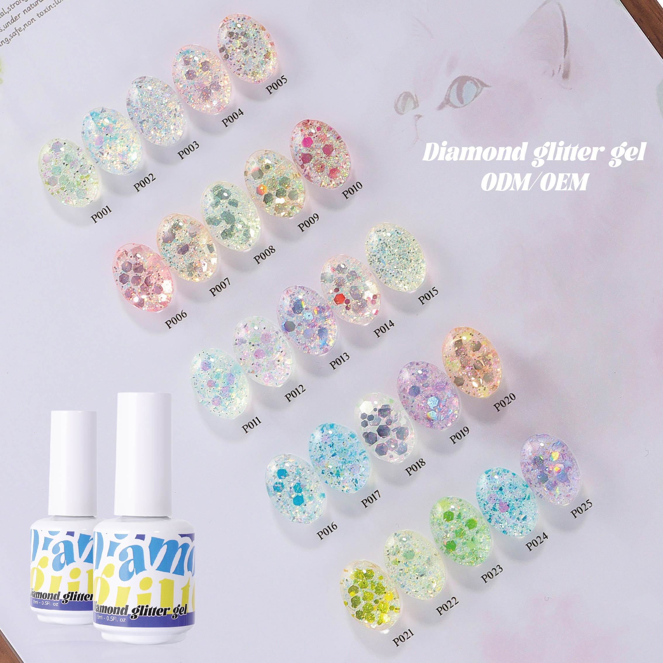 Diamond glitter gel