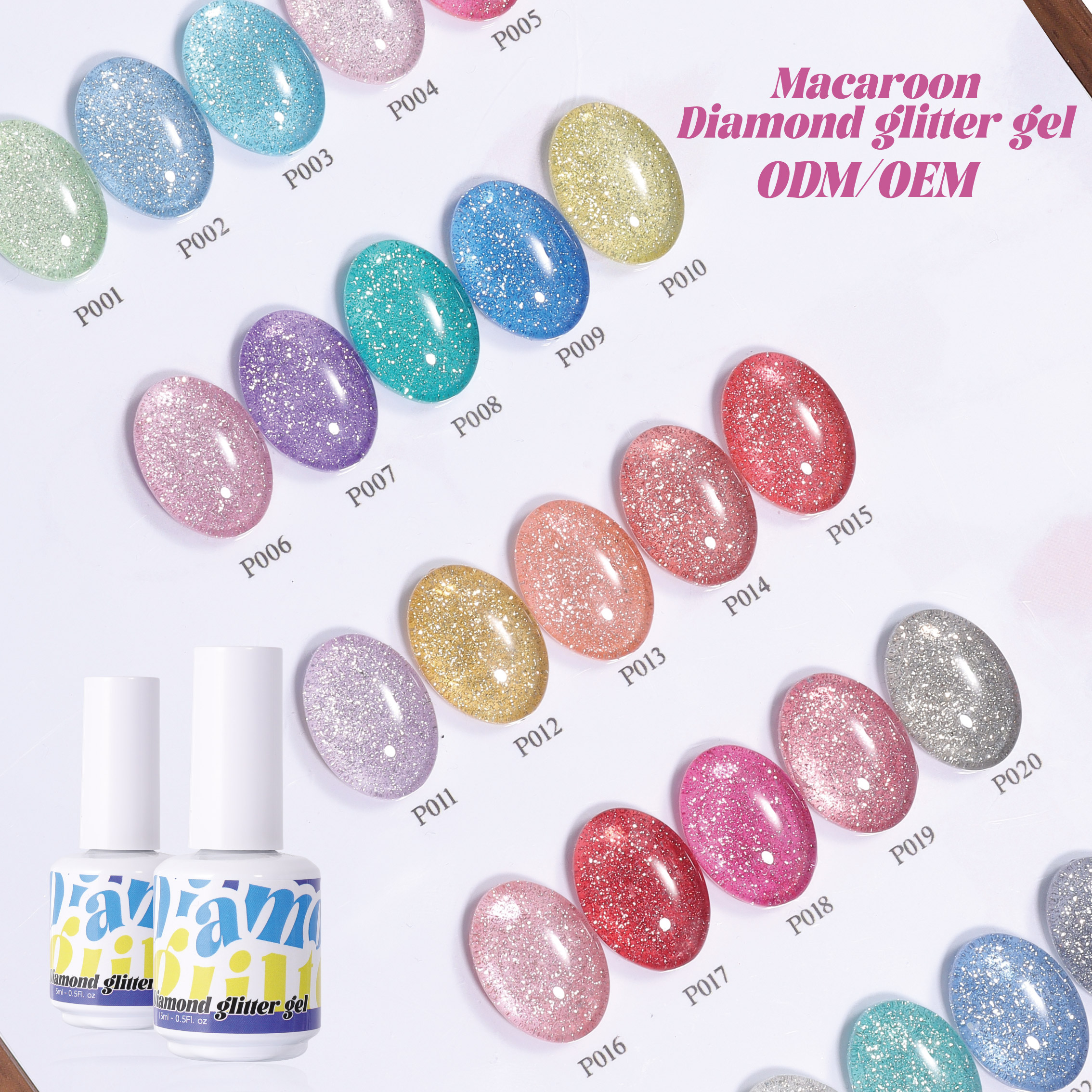 Diamond glitter gel