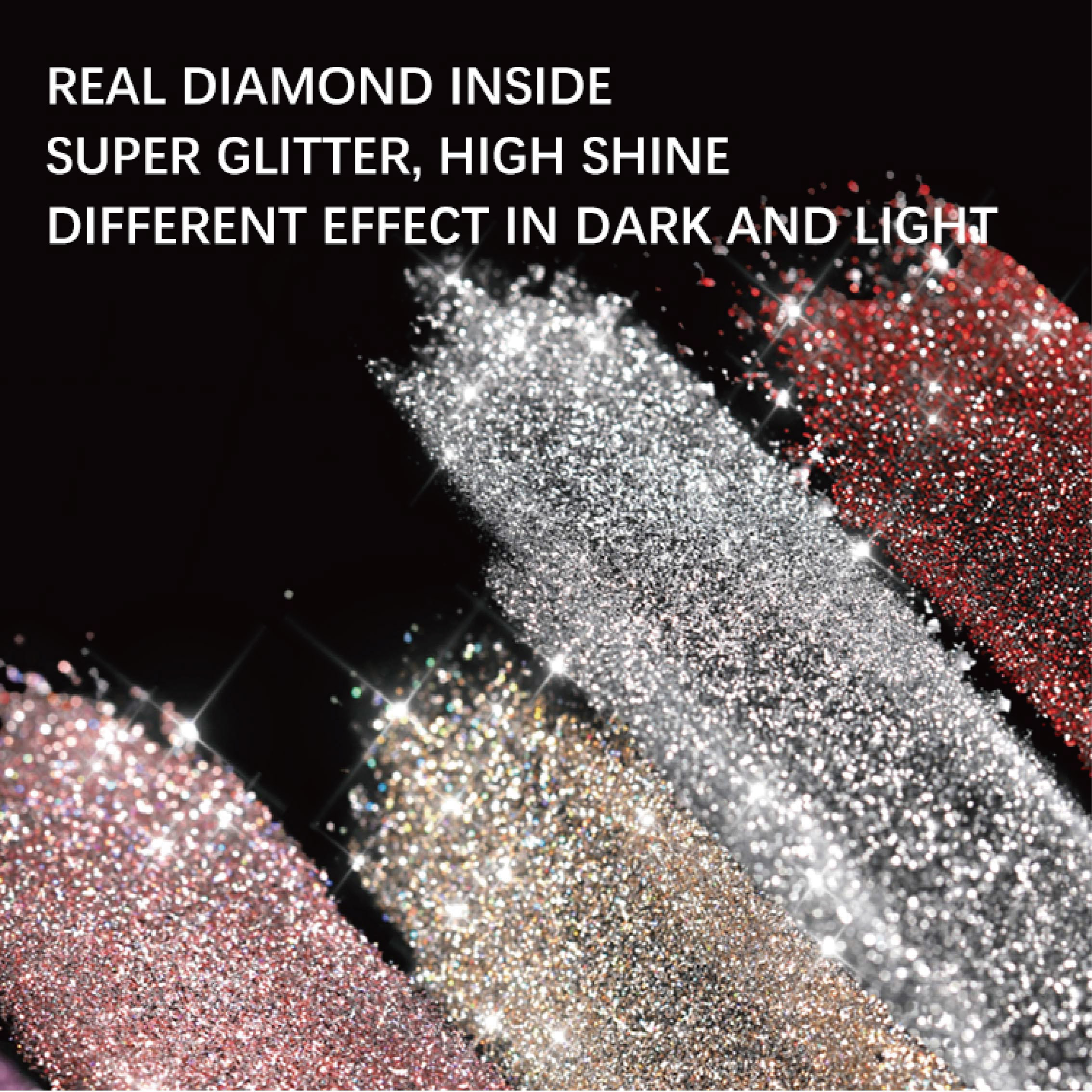 Diamond glitter gel