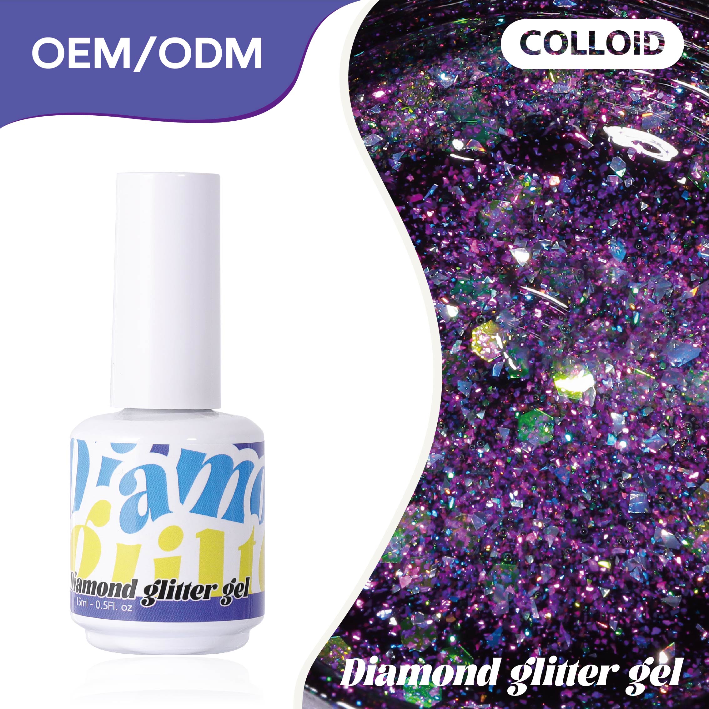 Diamond glitter gel