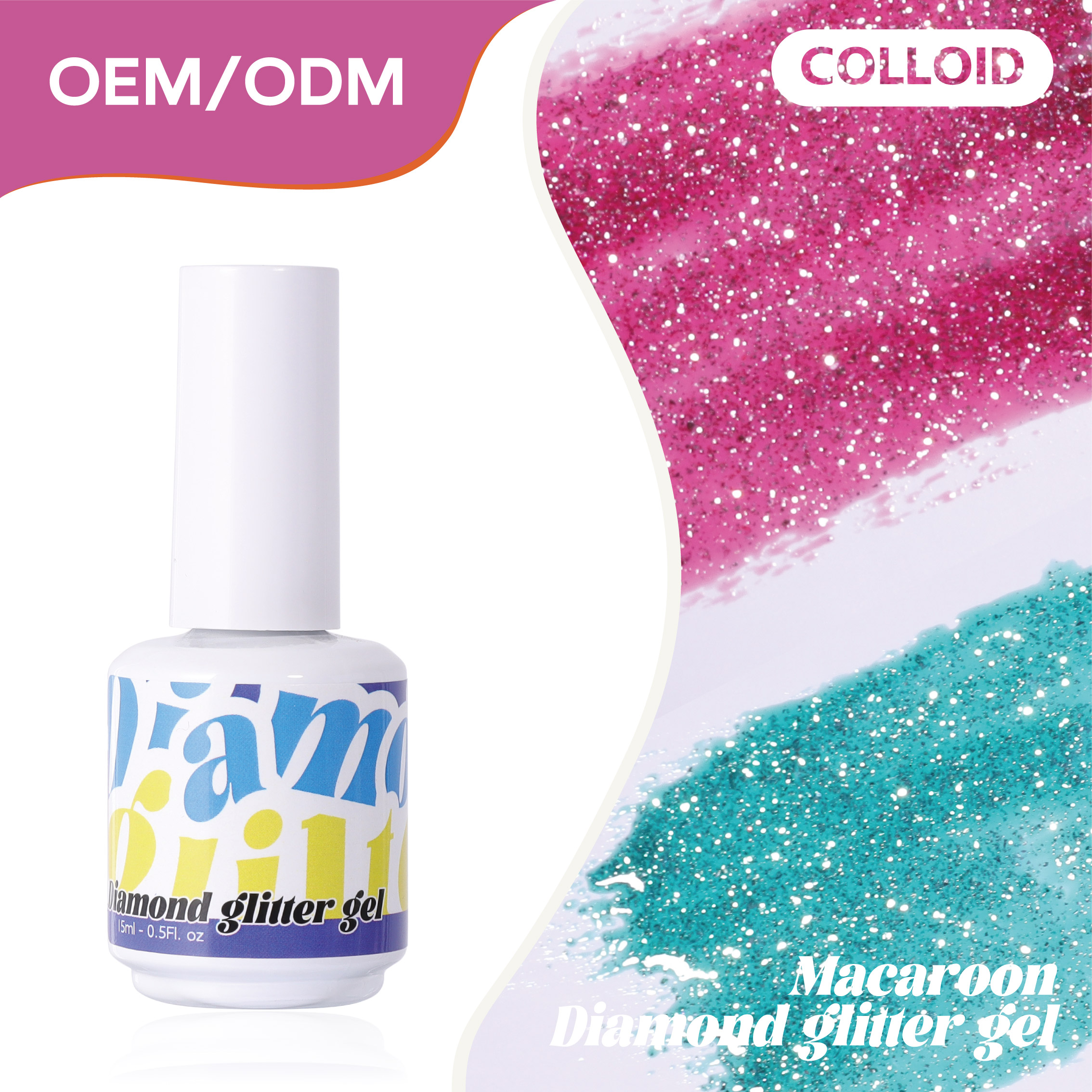 Diamond glitter gel