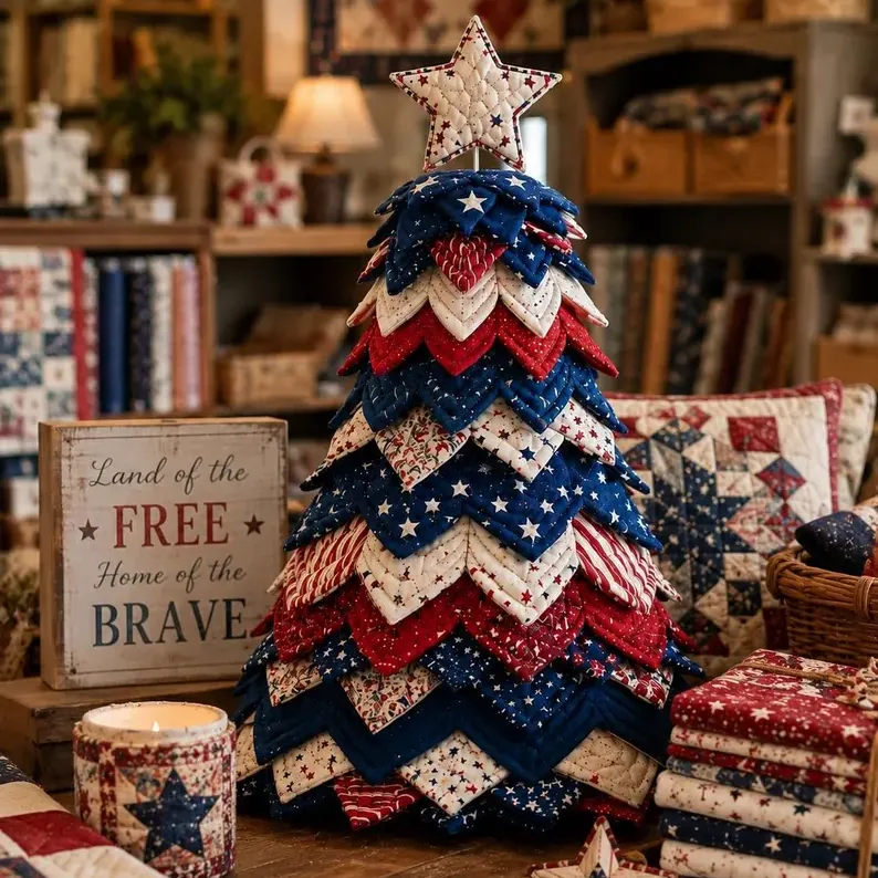 Americana Christmas Tree Quilt Kit