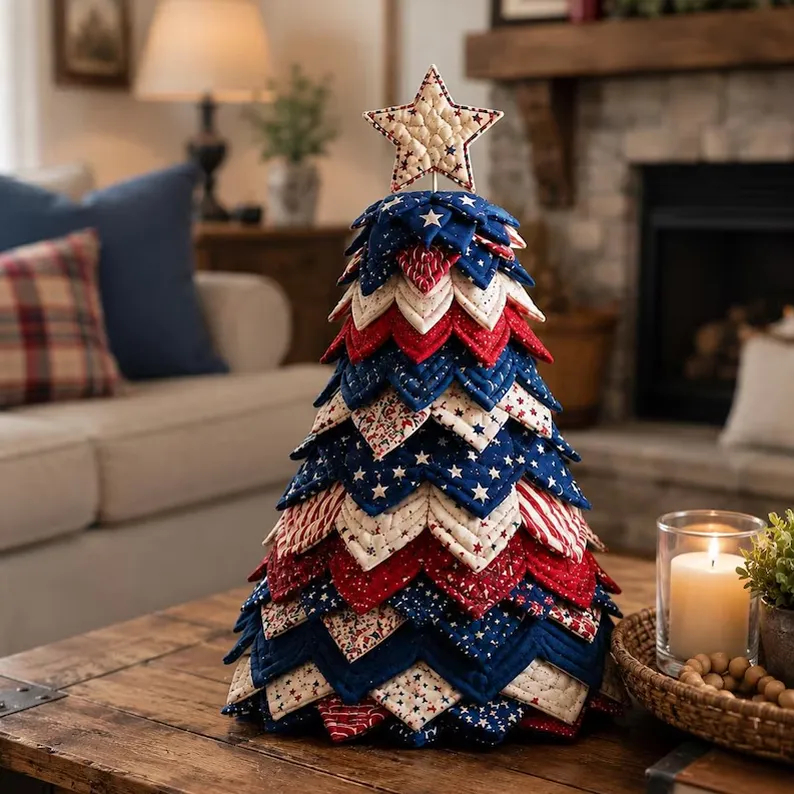Americana Christmas Tree Quilt Kit