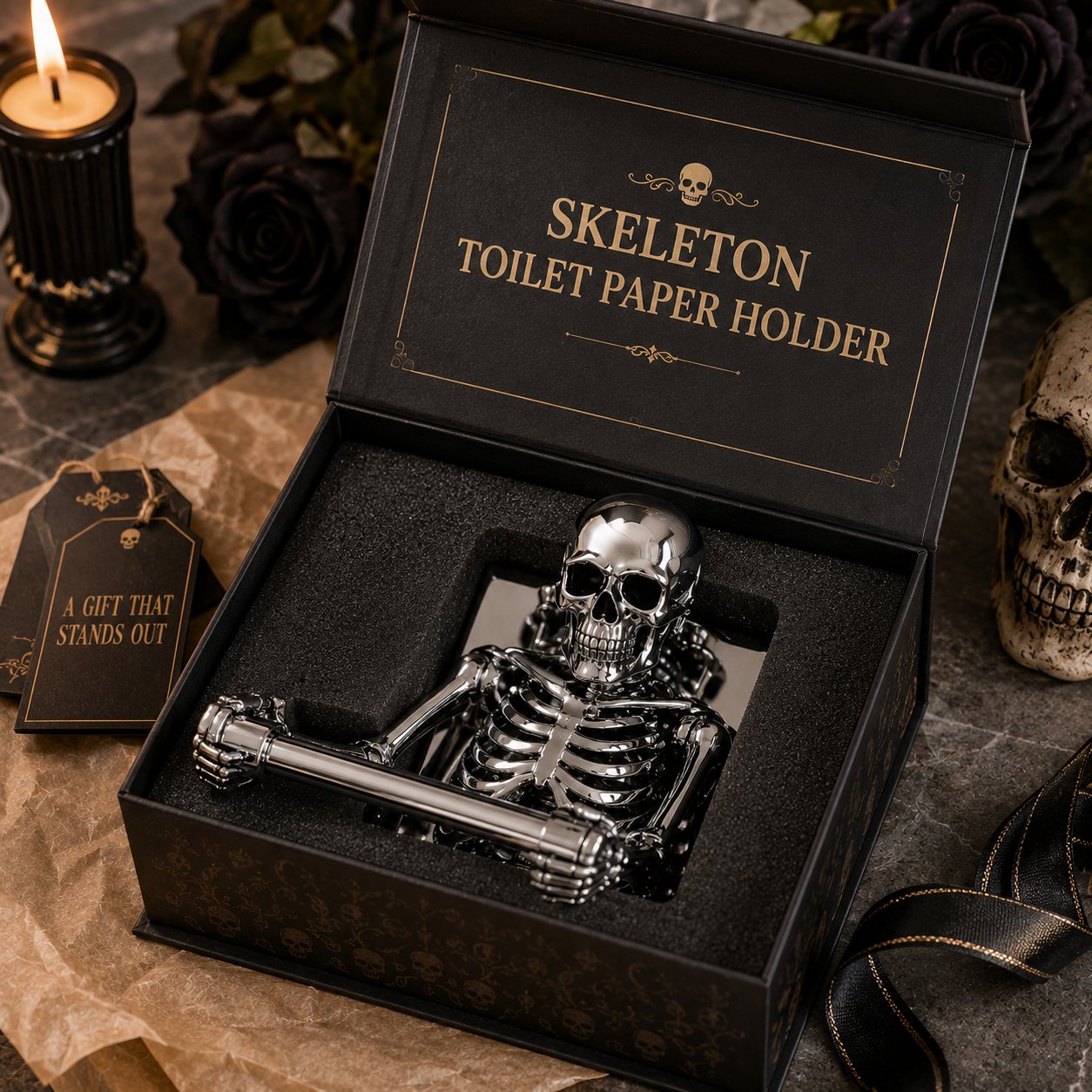 Skeleton Toilet Paper Holder