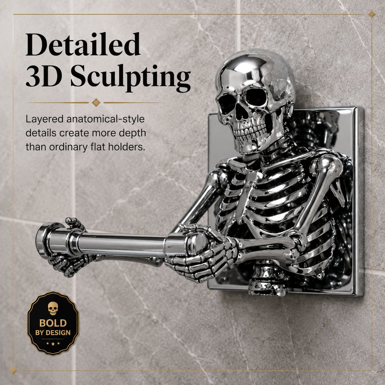 Skeleton Toilet Paper Holder