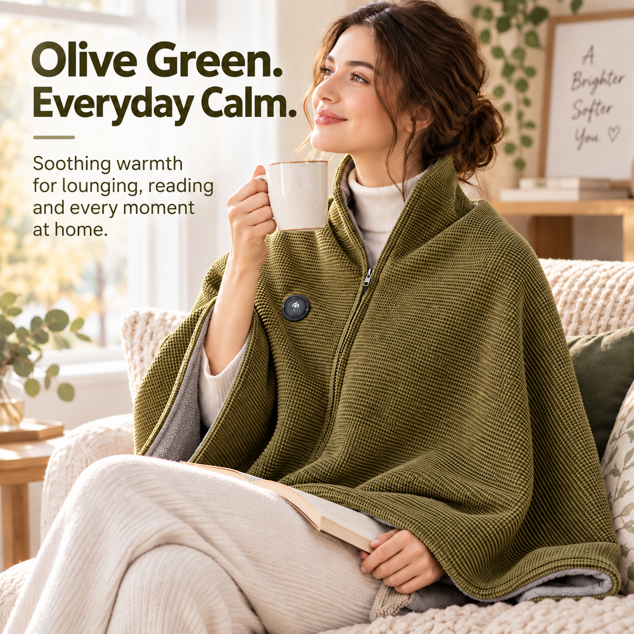 Portable Heated Shawl – Wearable Electric Heating Wrap