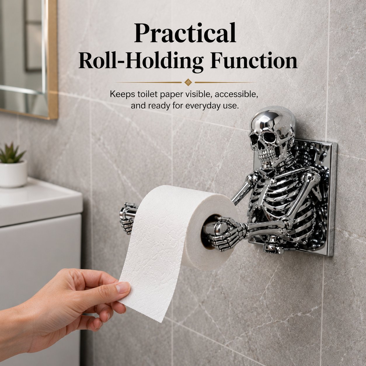 Skeleton Toilet Paper Holder
