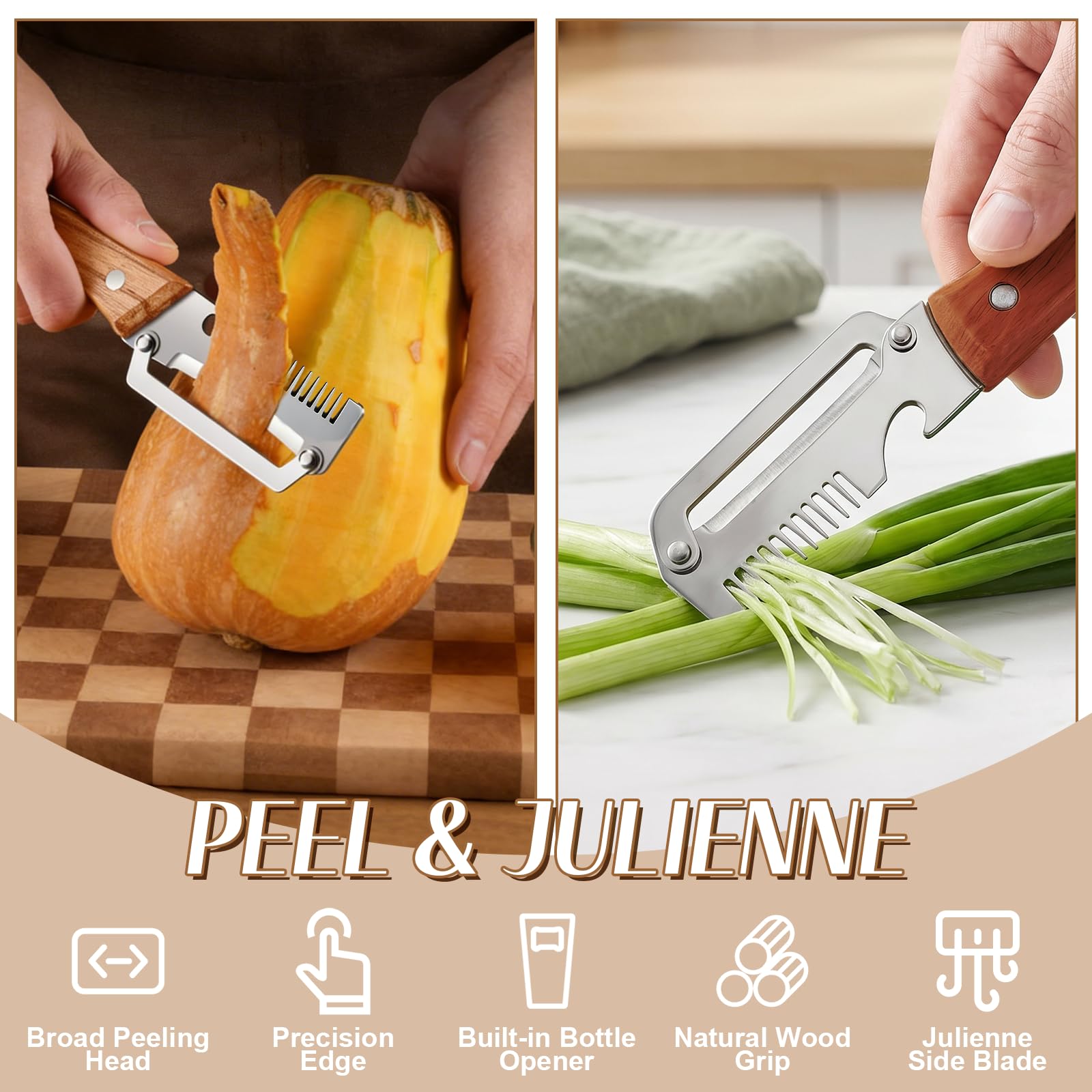 2-Piece Multi-Functional Vegetable Peeler