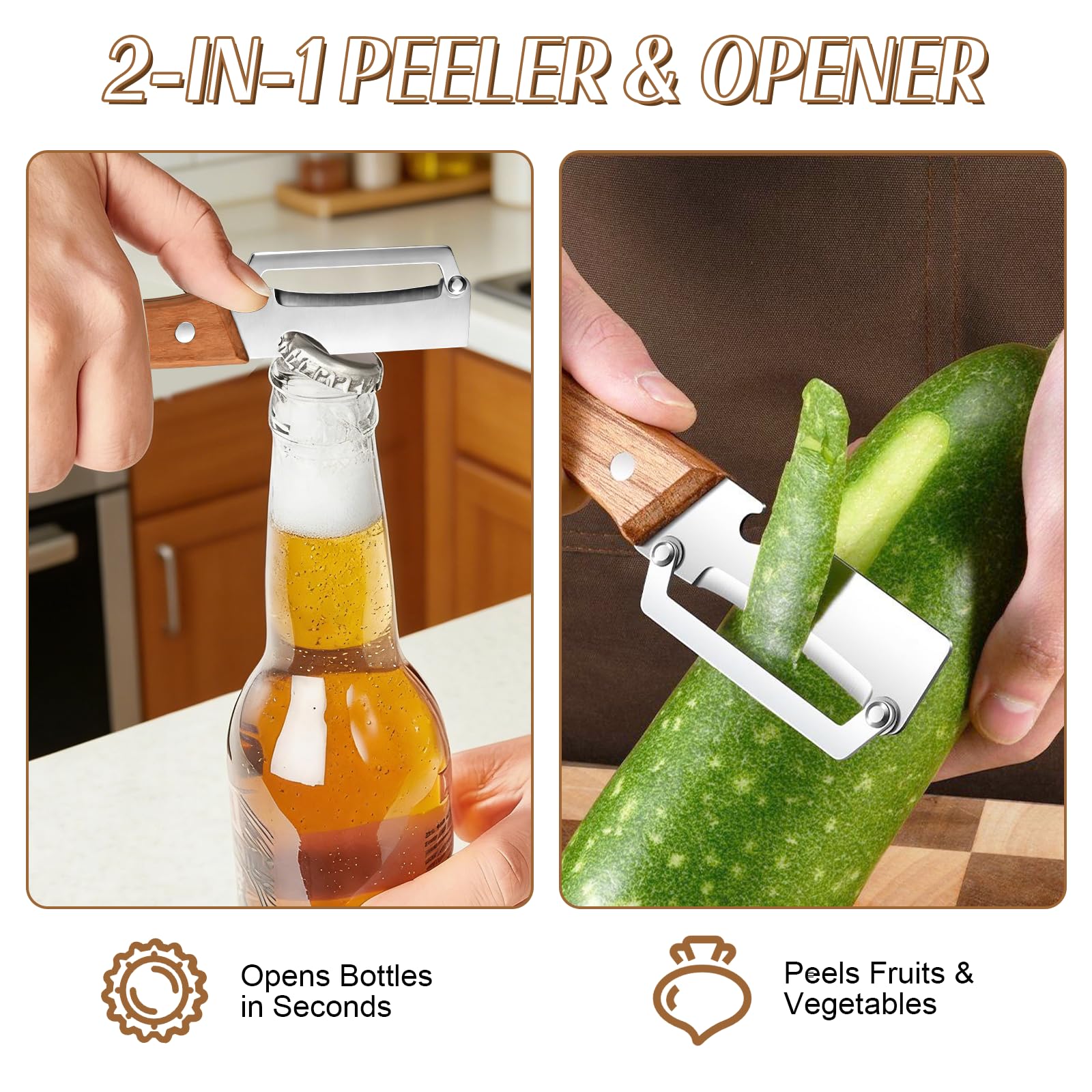 2-Piece Multi-Functional Vegetable Peeler
