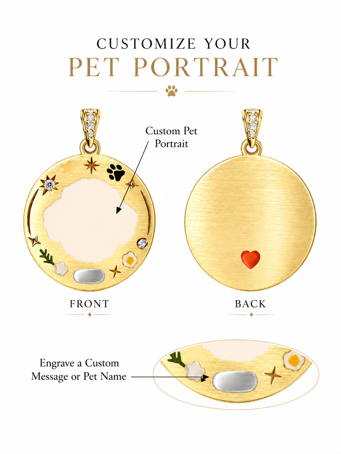 Custom Pet Portrait Necklace