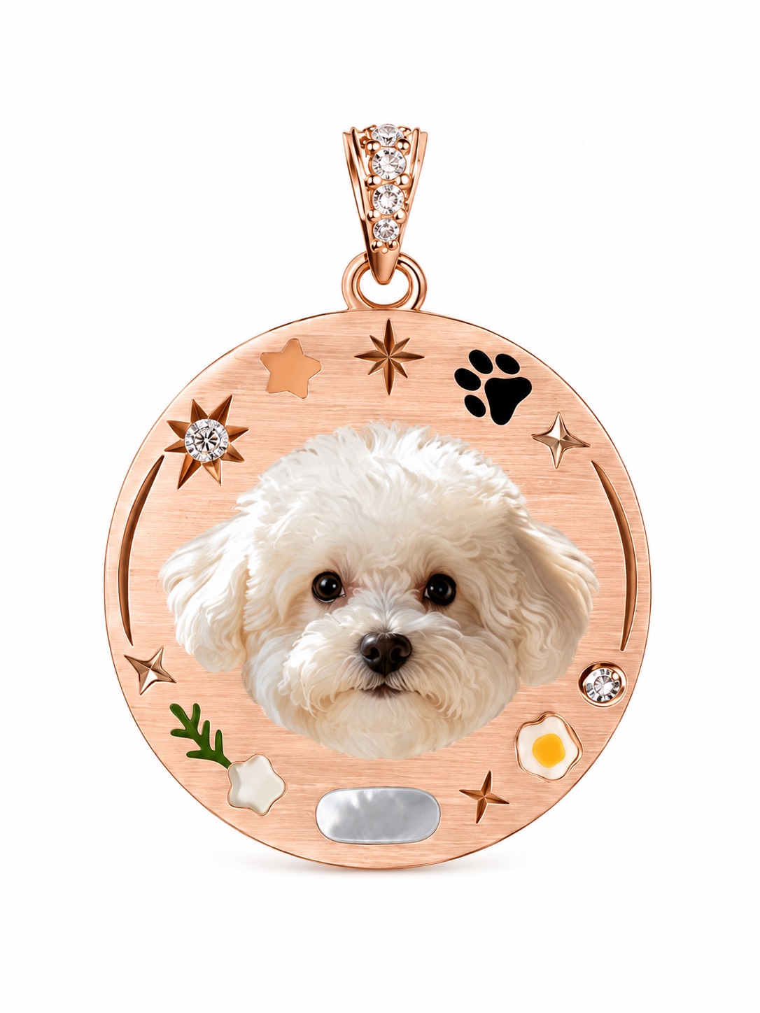 Custom Pet Portrait Necklace – Personalized Photo Pendant | pawinjoy