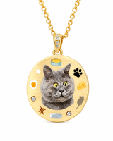 Custom Pet Portrait Necklace