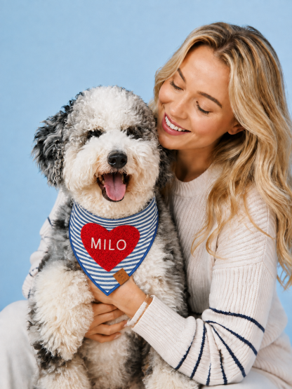 Heart Applique Dog Bandana