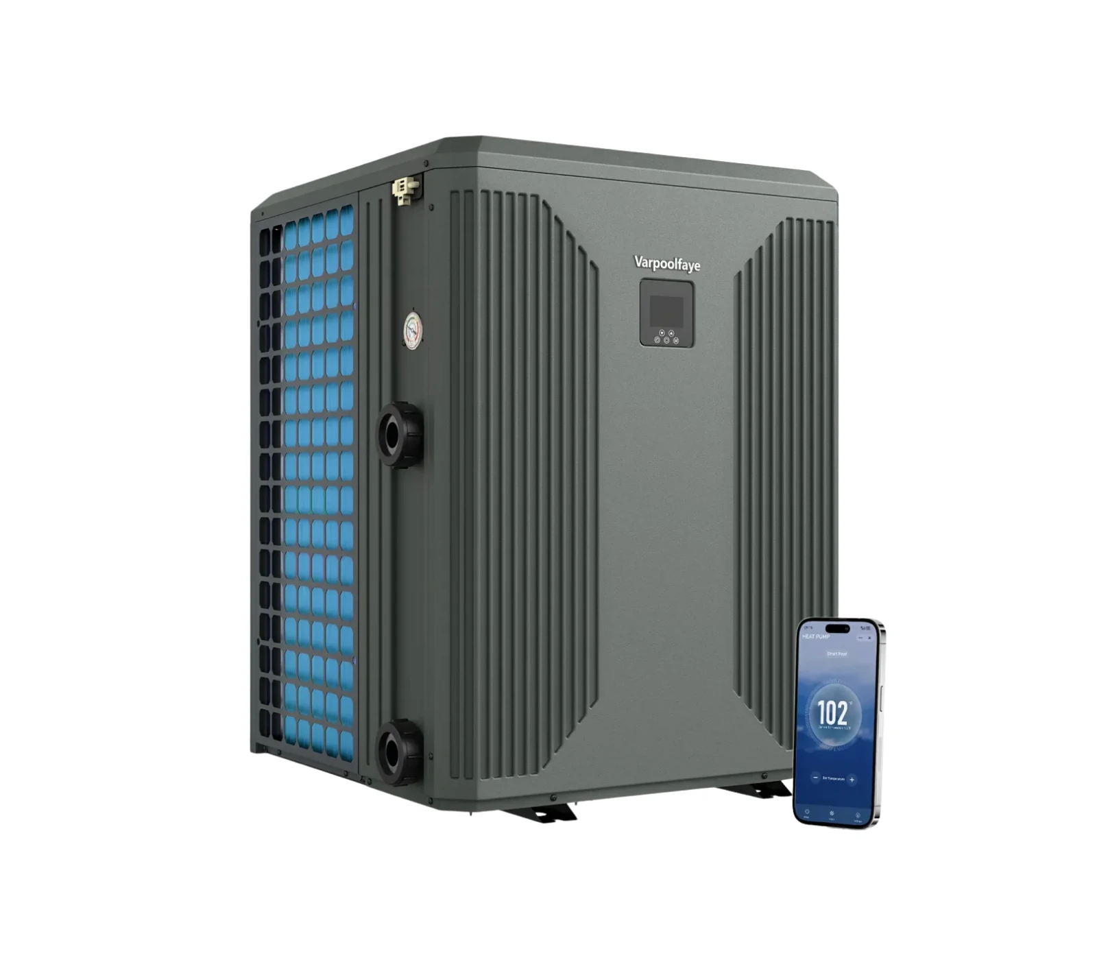 42000 Gallon Swimming Pool heater For Above Ground Pool 220v | 140000 BTU Electric Pool Heat Pump For Inground Pools Heating Cooling WiFi Control Schedule COP 12.8 Energy-efficient 47dB